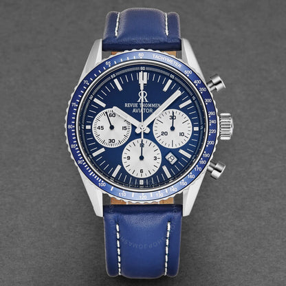 Revue Thommen, Aviator Chronograph Automatic Blue Dial Men's Watch