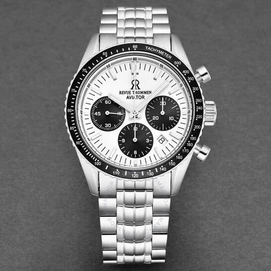 Revue Thommen, Aviator Chronograph Automatic Silver Dial Men's Watch