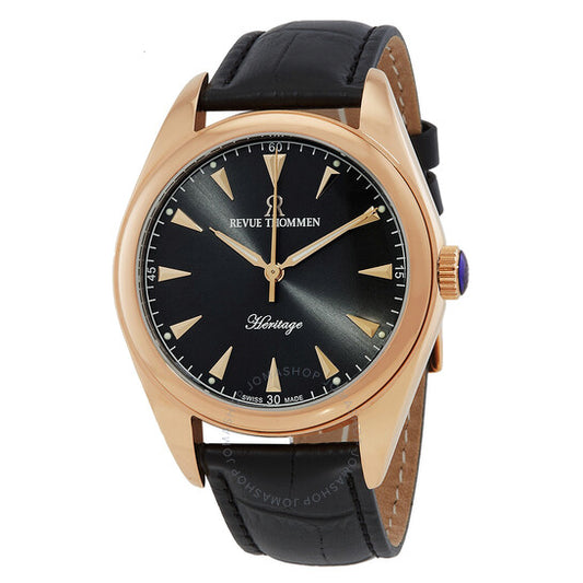 ساعة ريفيو ثومين، هيريتيج أوتوماتيكية للرجال بمينا رمادي