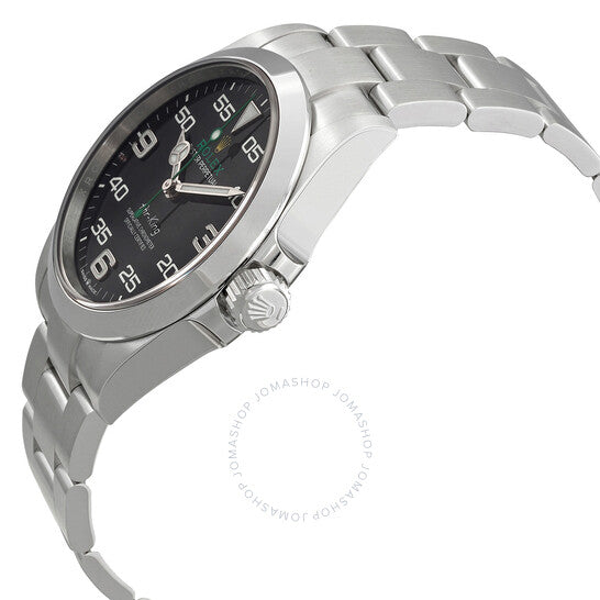 ساعة رولكس إير كينج أوتوماتيك للرجال بمينا أسود