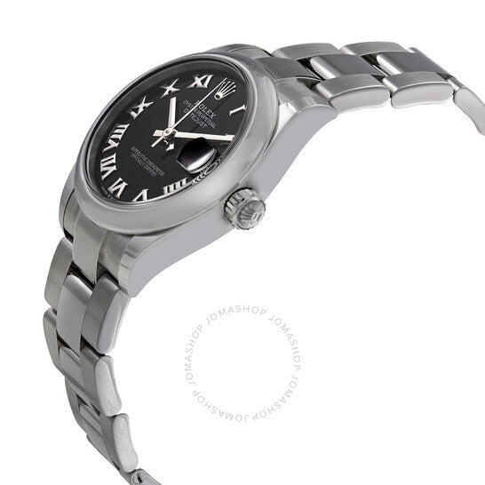 ساعة رولكس ديت جست 31 أوتوماتيكية بمينا أسود للسيدات