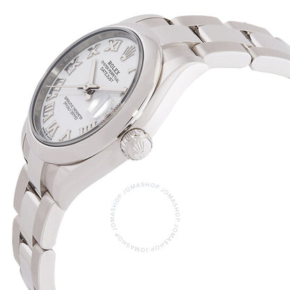 ساعة رولكس ديت جست 31 أوتوماتيكية للسيدات بمينا أبيض