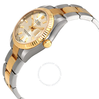 ساعة رولكس ديت جست 31 الفضية الأوتوماتيكية للسيدات