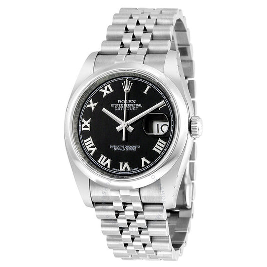 Rolex, Datejust 36 Black Dial Stainless Steel Jubilee Bracelet Automatic Men's Watch 116200BKRJ