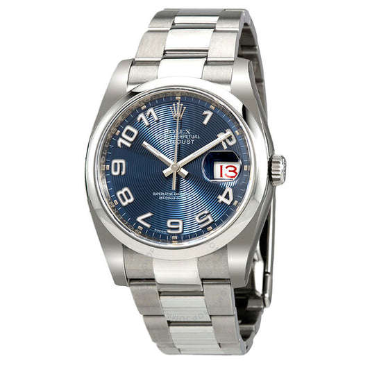 Rolex, Datejust 36 Blue Concentric Dial Stainless Steel Oyster Bracelet Automatic Men's Watch