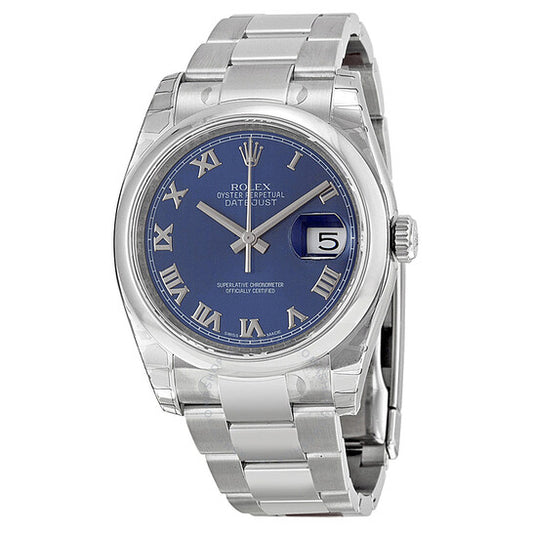 Rolex, Datejust 36 Blue Dial Stainless Steel Oyster Bracelet Automatic Men's Watch