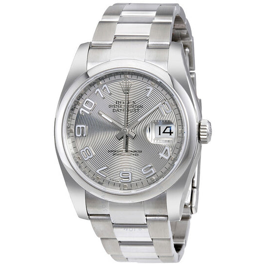Rolex, Datejust 36 Silver Concentric Dial Stainless Steel Oyster Bracelet Automatic Men's Watch 116200SCAO