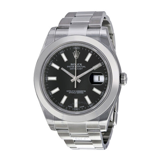 Rolex, Datejust II Black Dial Stainless Steel Oyster Bracelet Automatic Men's Watch