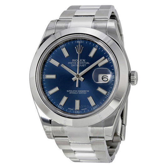 Rolex, Datejust II Blue Dial Stainless Steel Oyster Bracelet Automatic Men's Watch
