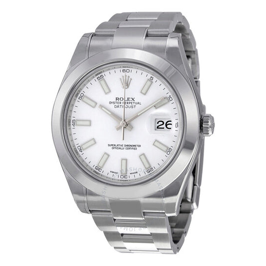 Rolex, Datejust II White Dial Stainless Steel Oyster Bracelet Automatic Men's Watch