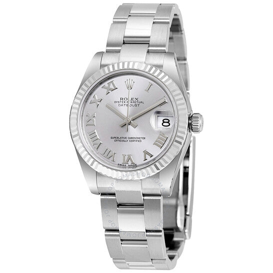 Rolex, Datejust Rhodium Dial Stainless Steel Oyster Ladies Watch