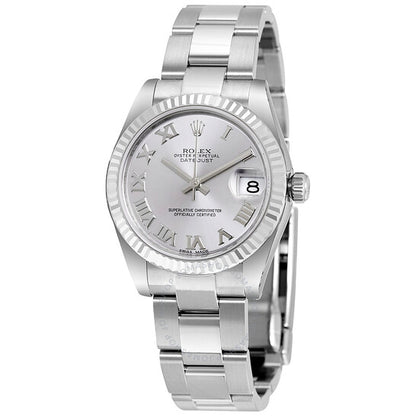 Rolex, Datejust Rhodium Dial Stainless Steel Oyster Ladies Watch