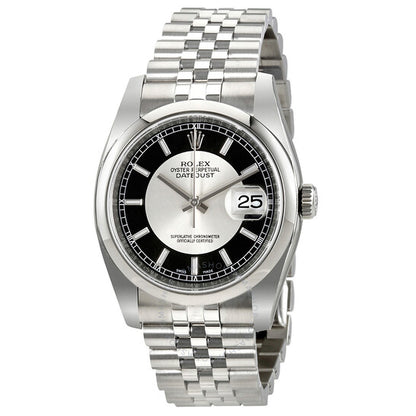 Rolex, Datejust Silver and Black Dial Automatic Men's Watch