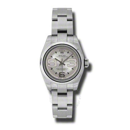 ساعة رولكس ليدي أويستر بيربيتوال النسائية بمينا فضي