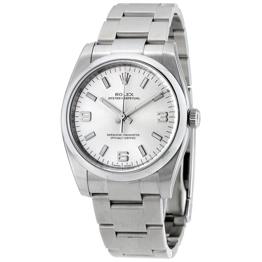Rolex, Oyster Perpetual 34 Silver Dial Stainless Steel Bracelet Automatic Men's Watch