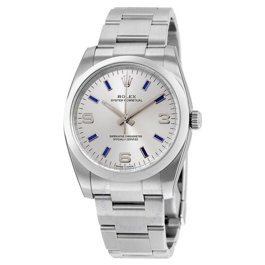 Rolex, Oyster Perpetual 34 Silver Dial Stainless Steel Bracelet Automatic Men's Watch