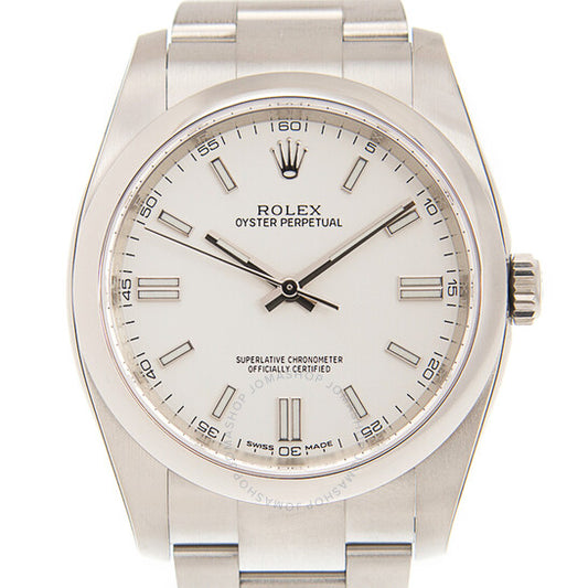 Rolex, Oyster Perpetual 36 Automatic Chronometer White Dial Men's Watch