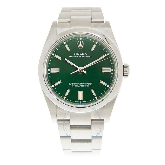 Rolex, Oyster Perpetual Automatic Chronometer Green Dial Men's Watch