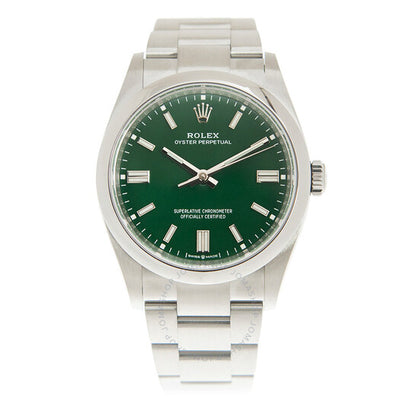 Rolex, Oyster Perpetual Automatic Chronometer Green Dial Men's Watch