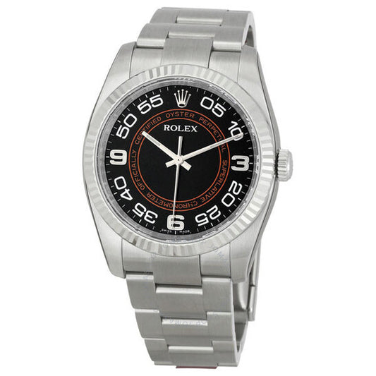 Rolex, Oyster Perpetual 36 mm Black Concnetric Dial Stainless Steel Bracelet Automatic Men's Watch