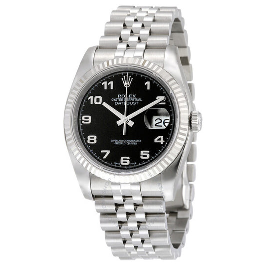 Rolex, Oyster Perpetual 36 mm Black Dial Stainless Steel Jubilee Bracelet Automatic Men's Watch