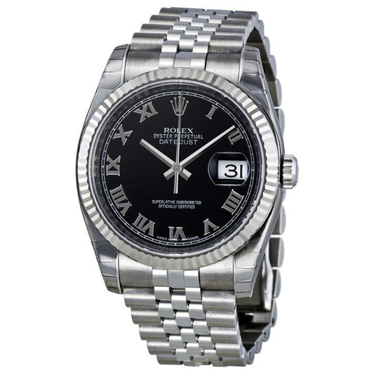 Rolex, Oyster Perpetual 36 mm Black Dial Stainless Steel Jubilee Bracelet Automatic Men's Watch