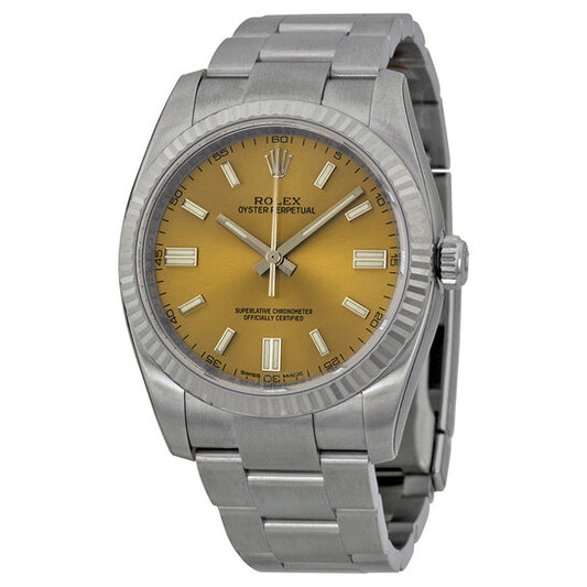 Rolex, Oyster Perpetual 36 mm Grape Dial Stainless Steel Bracelet Automatic Men's Watch
