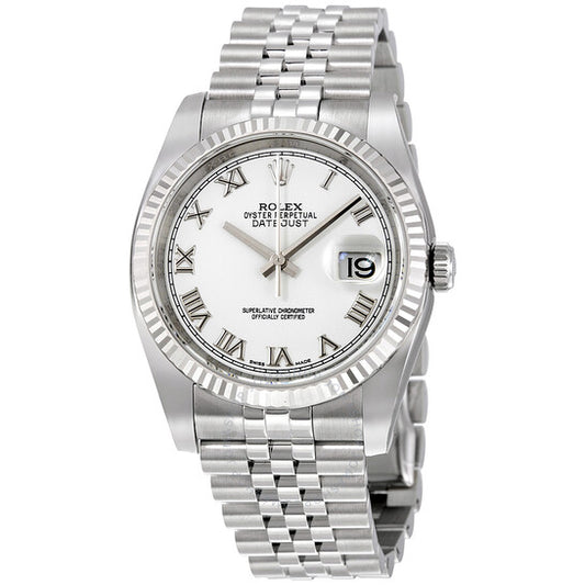 Rolex, Oyster Perpetual 36 mm White Dial Stainless Steel Jubilee Bracelet Automatic Men's Watch