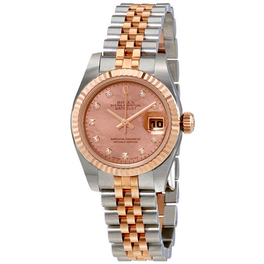 ساعة رولكس أويستر بيربتشوال جولدست دايموند مينا أوتوماتيكية للسيدات جوبيلي