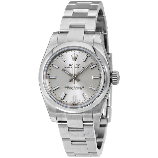 Rolex, Oyster Perpetual Silver Dial Stainless Steel Ladies Watch