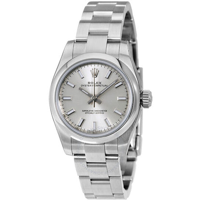 Rolex, Oyster Perpetual Silver Dial Stainless Steel Ladies Watch