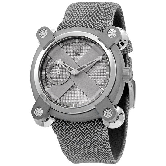 رومان جيروم، ساعة مون إنفيدر أوتوماتيكية للرجال بمينا فضي