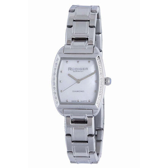 ساعة روديجر بون النسائية ذات المينا الفضية