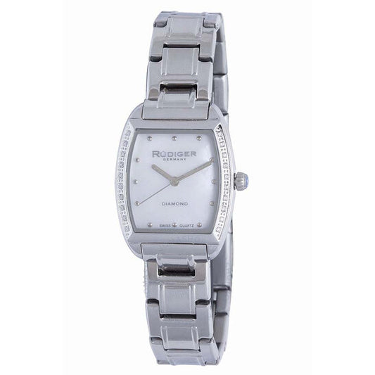 ساعة روديجر بون النسائية ذات المينا الفضية