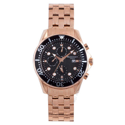 ساعة روديجر، كيمنتس كرونوغراف للرجال بمينا سوداء