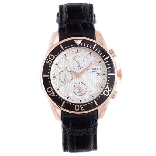 ساعة روديجر، كيمنتس كرونوغراف للرجال بمينا أبيض