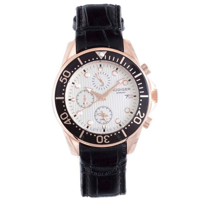 ساعة روديجر، كيمنتس كرونوغراف للرجال بمينا أبيض