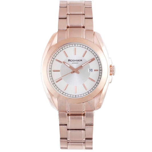ساعة روديجر دريسدن للرجال بمينا فضي