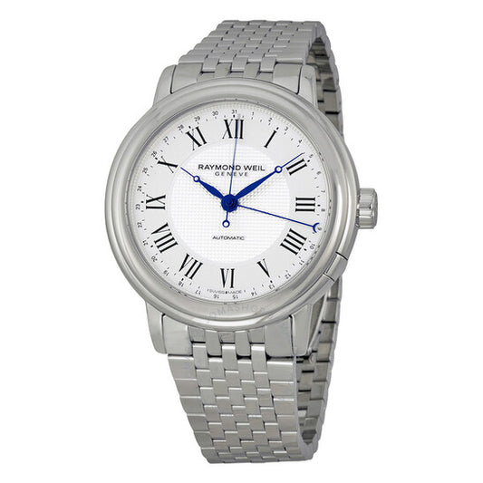 Raymond Weil, Maestro Automatic 38 Hour Power Reserve Silver Dial Stainless Steel Men's Watch