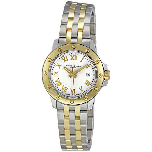 Raymond Weil, Tango White Dial Two-tone Ladies Watch