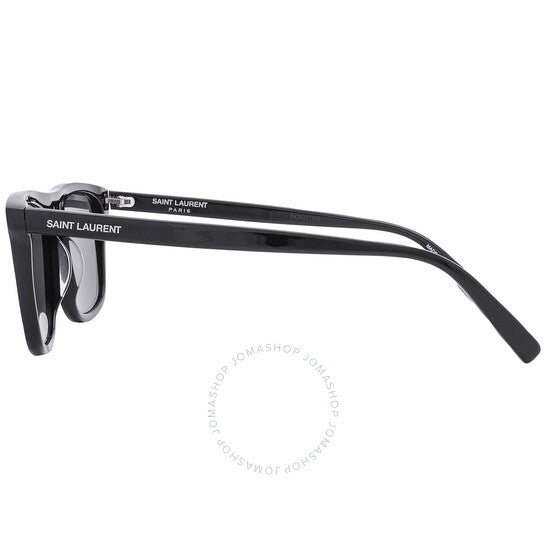 نظارة شمسية رجالية من سان لوران، إطار أسود