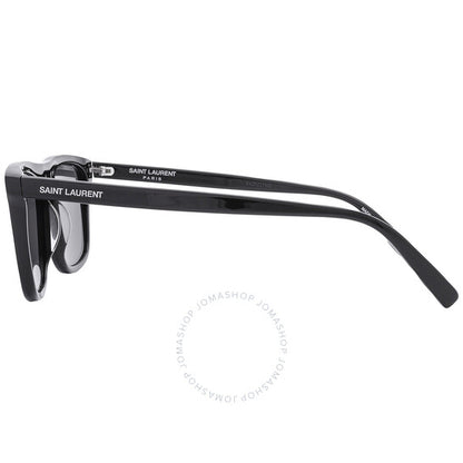 نظارة شمسية رجالية من سان لوران، إطار أسود
