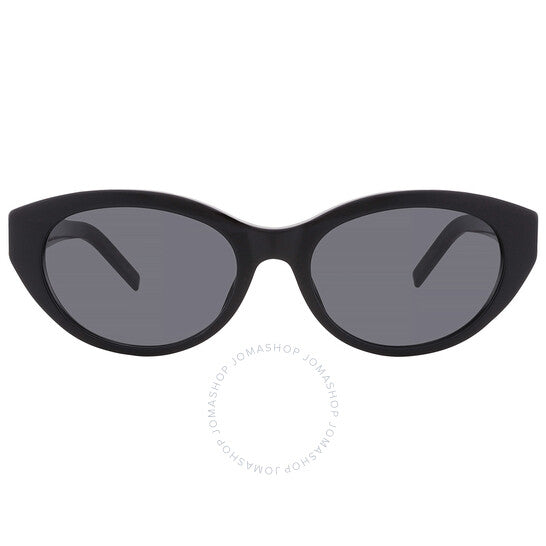 نظارة شمسية نسائية بيضاوية سوداء من سان لوران