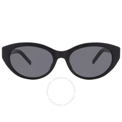 نظارة شمسية نسائية بيضاوية سوداء من سان لوران