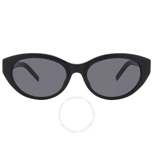 نظارة شمسية نسائية بيضاوية سوداء من سان لوران