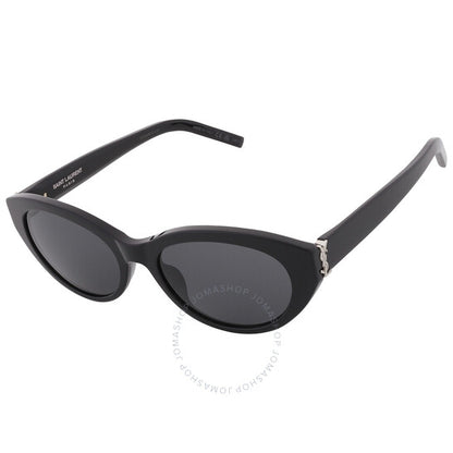 نظارة شمسية نسائية بيضاوية سوداء من سان لوران