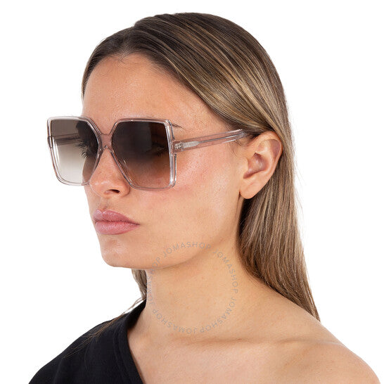 Saint Laurent, Brown Gradient Square Ladies Sunglasses