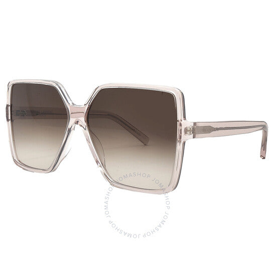 Saint Laurent, Brown Gradient Square Ladies Sunglasses
