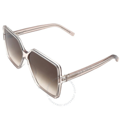Saint Laurent, Brown Gradient Square Ladies Sunglasses