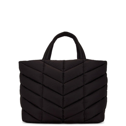 Chevron Quilted Puffer Tote Bag